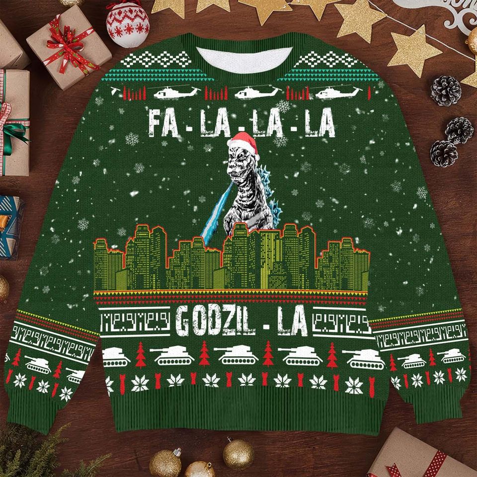 Fa-La-La-La Monster Ugly Christmas Sweater - Fun Holiday Monster-Themed Knit