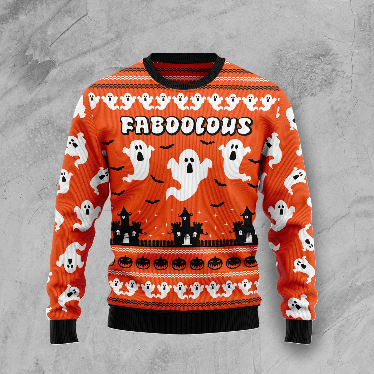 Faboolous Halloween For Unisex Ugly Christmas Sweater Adult 3D Funny Matching for family