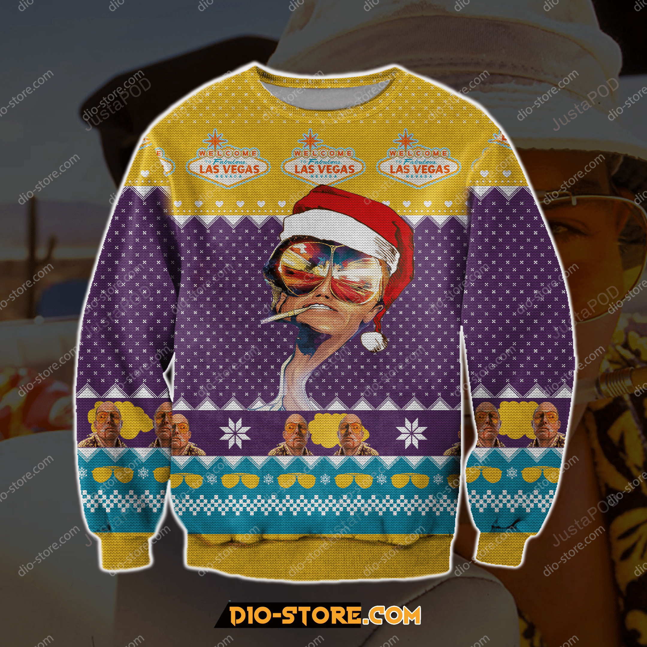 Fabulous Las Vegas 3D Print Ugly Christmas Sweater Adult 3D Funny Matching for family