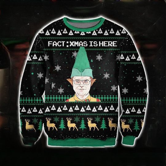 Fact Xmas Is Here 3D Sweatshirt, American TV Series Ugly Christmas Sweater, - Image 3