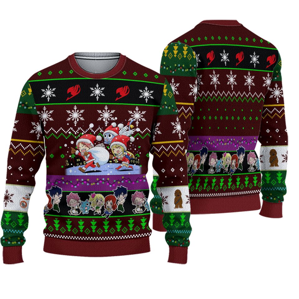 Fairy Tail Anime Ugly Knitted Christmas Sweater