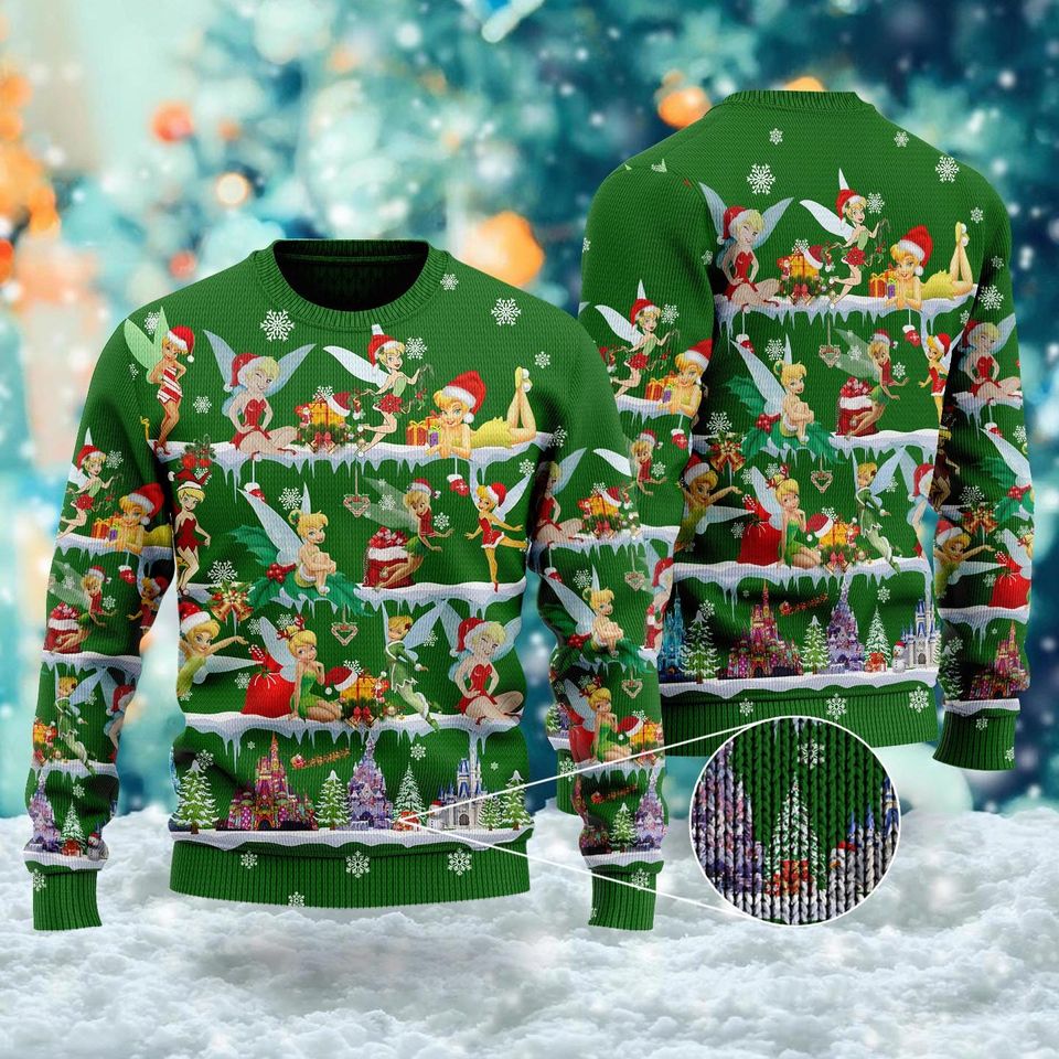 Fairy Wing Pattern Ugly Christmas Sweater, Cute Girls Xmas Sweatshirt