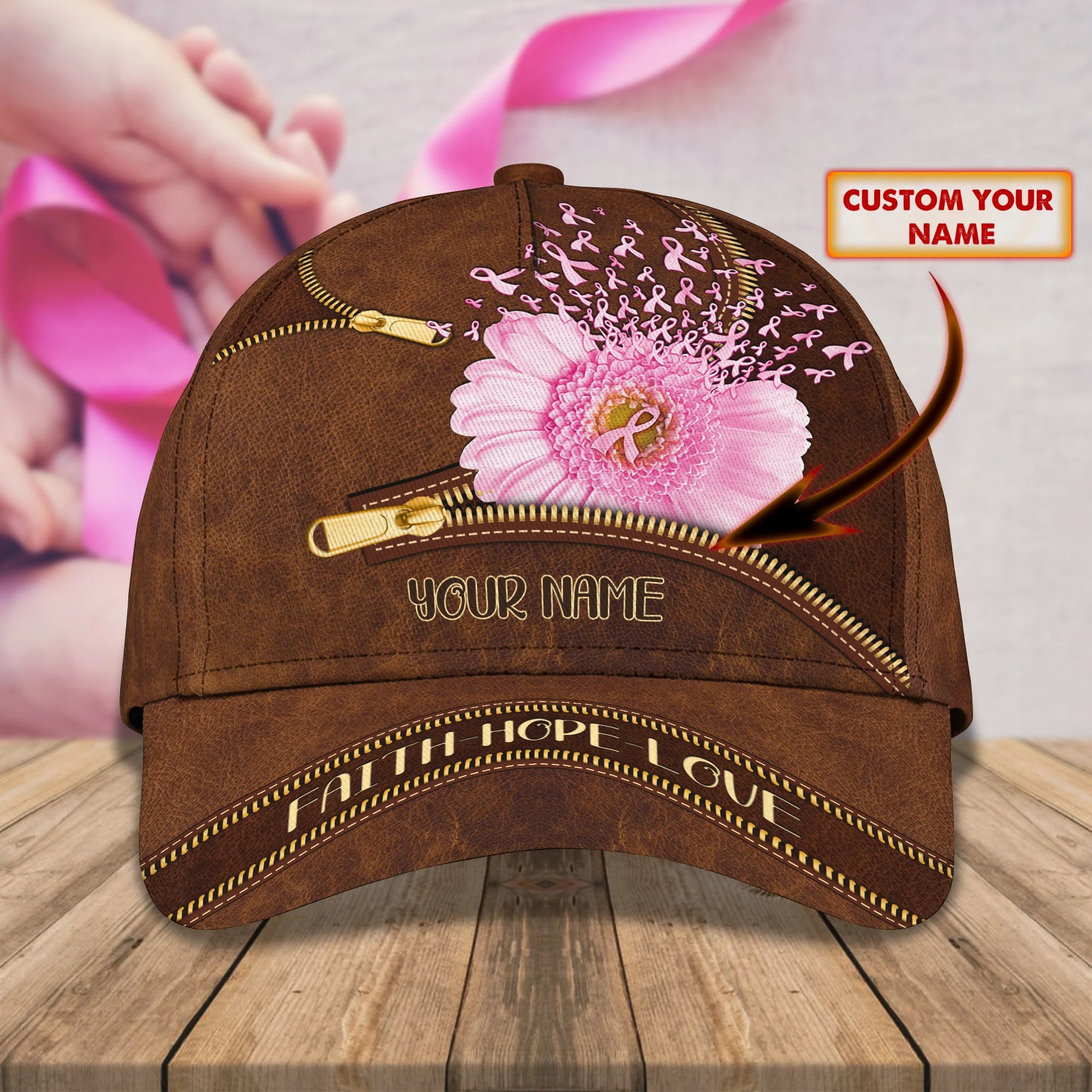 Faith Hope Love Cap, Personalized Classic Cap, Custom Name Hat for Men, Women, Friends Trucker Hats Custom Hats Gifts For Men & Women