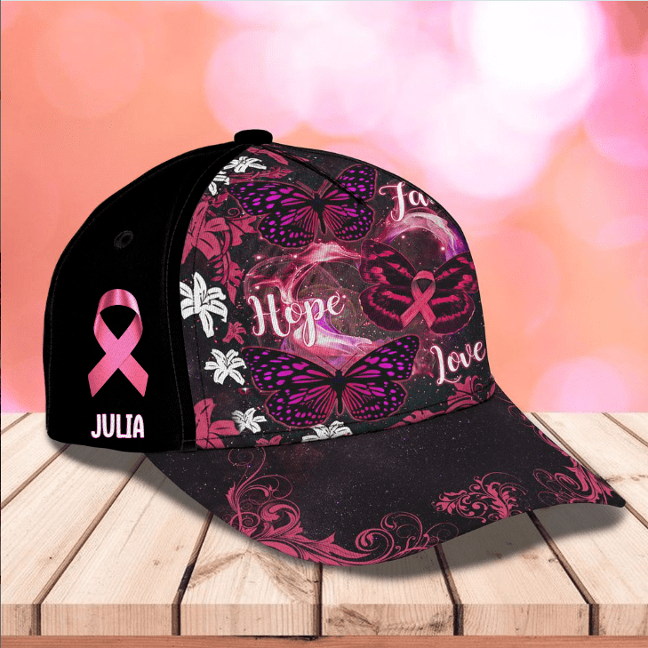Faith Hope Love Cap, Personalized Classic Cap, Custom Name Hat for Men, Women, Friends Trucker Hats Custom Hats Gifts For Men & Women