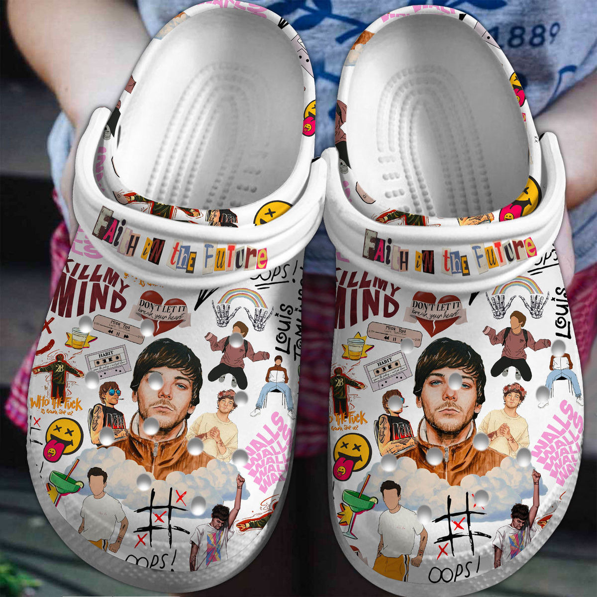 Faith in the Future Louis Tomlinson Music Crocs Crocband Clogs Shoes Comfortable For Men Women and Kids