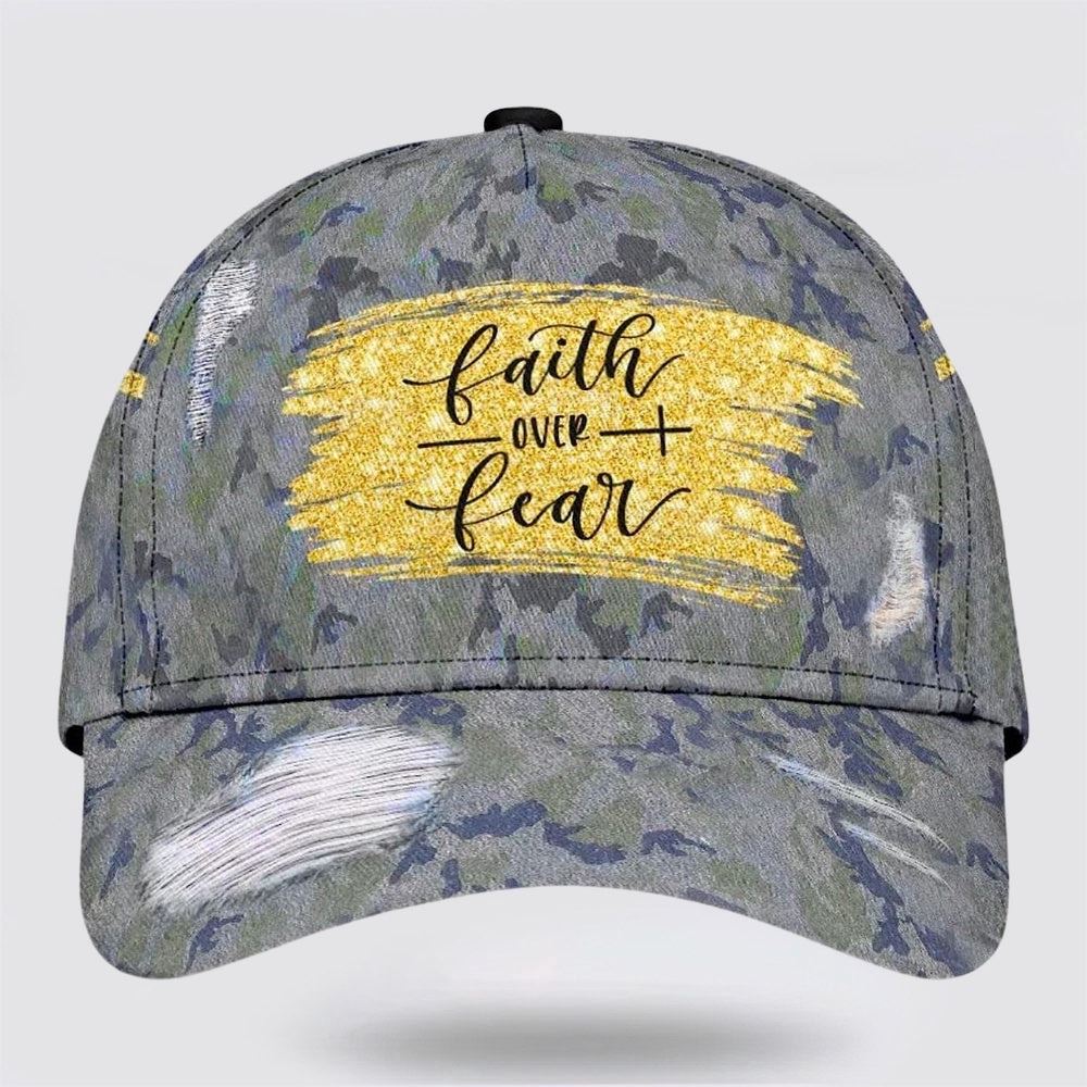 Faith Over Fear Baseball Cap, Christian, Jesus Hat Trucker Hats Custom Hats Gifts For Men & Women