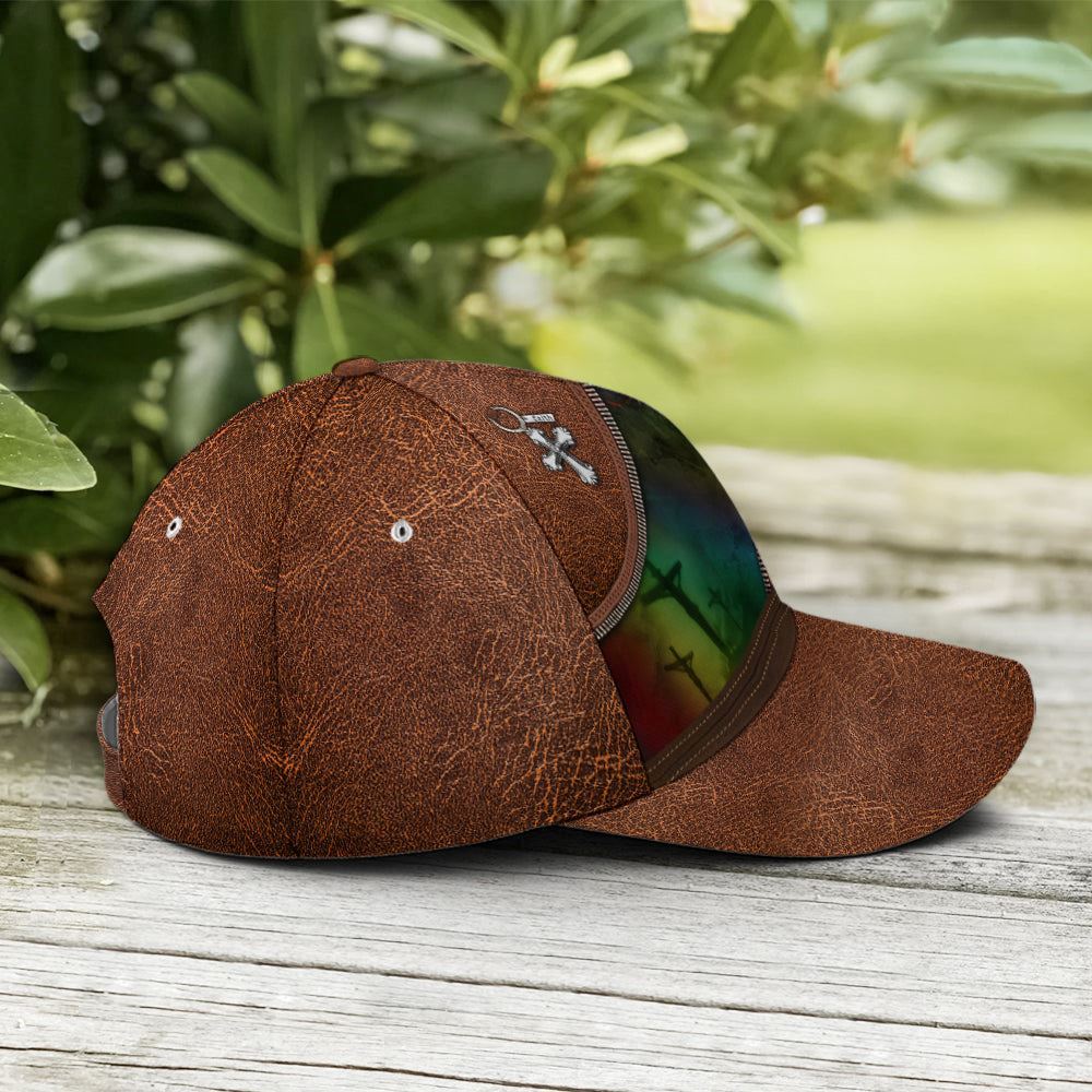 Faith Over Fear Jesus Leather Style Baseball Cap Hat  Trucker Hats Custom Hats Gifts For Men & Women
