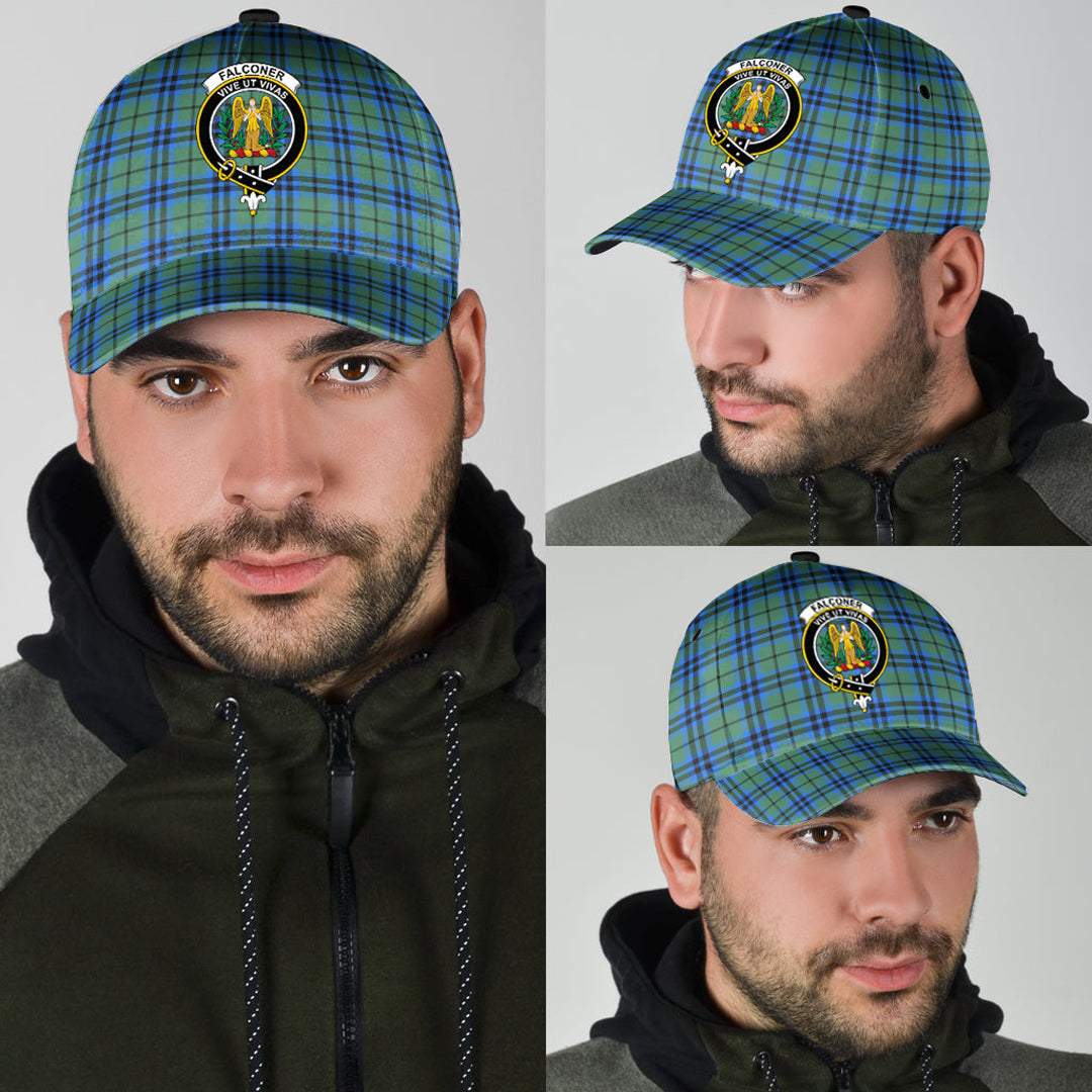Falconer Tartan Baseball Cap, Tartan Plaid Cap with Family Crest K23 Trucker Hats Custom Hats Gifts For Men & Women