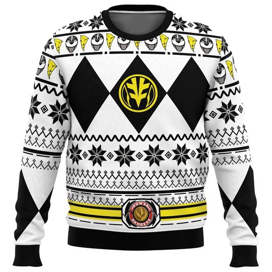 Fall and winter new Mighty Morphin multicolor Ranger Power Ranger Christmas sweater ugly sweatshirt with Christmas party hood - Image 8