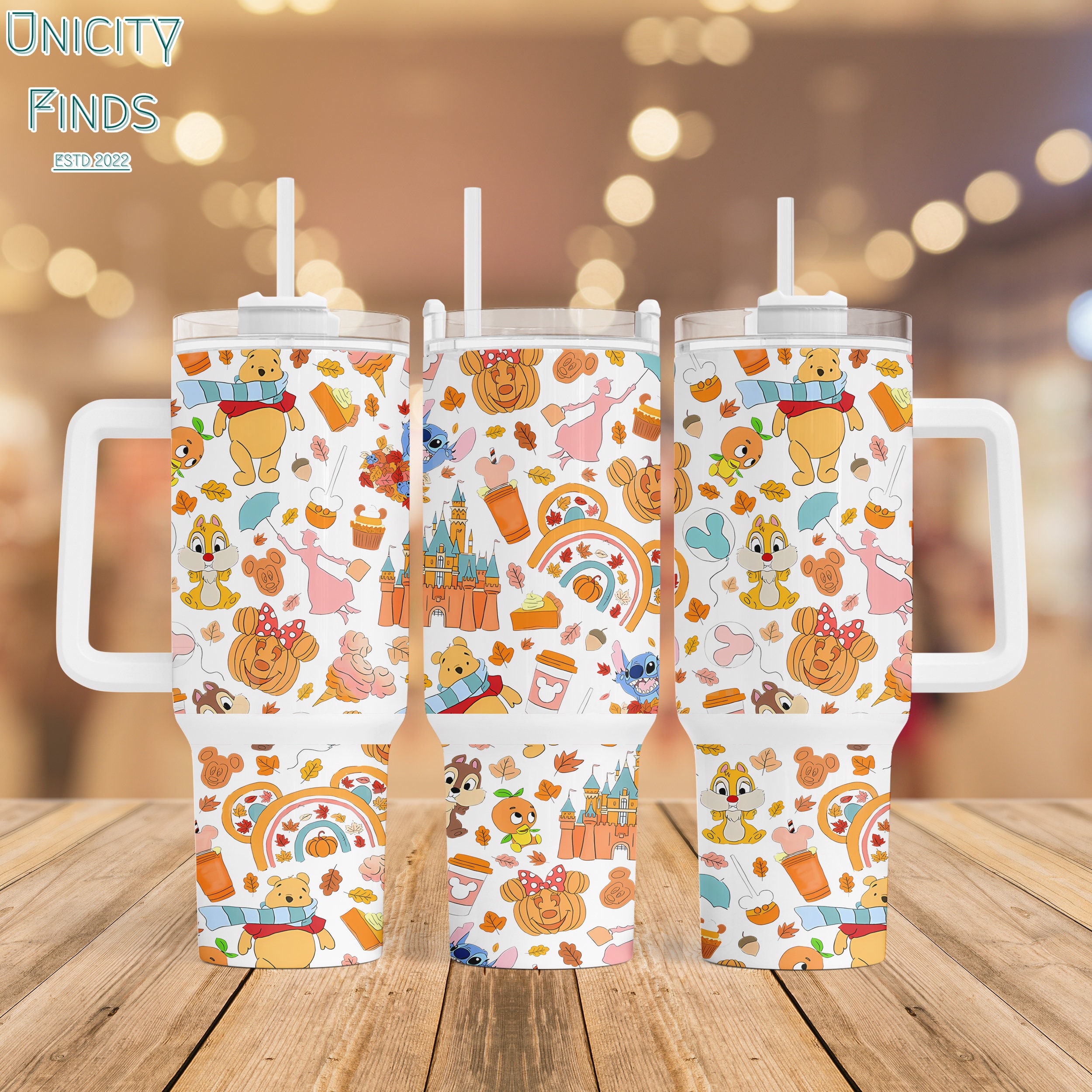 Fall Cartoon Characters Custom Stanley Cup 40 oz 30 oz Tumbler With HandleTVC2301849
