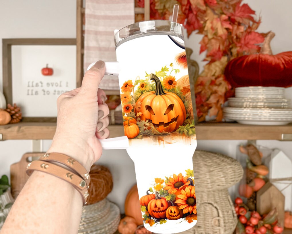 Fall Halloween Highland Cow Custom Stanley Cup 40 oz 30 oz Tumbler With HandleTVC2301940 - Image 2