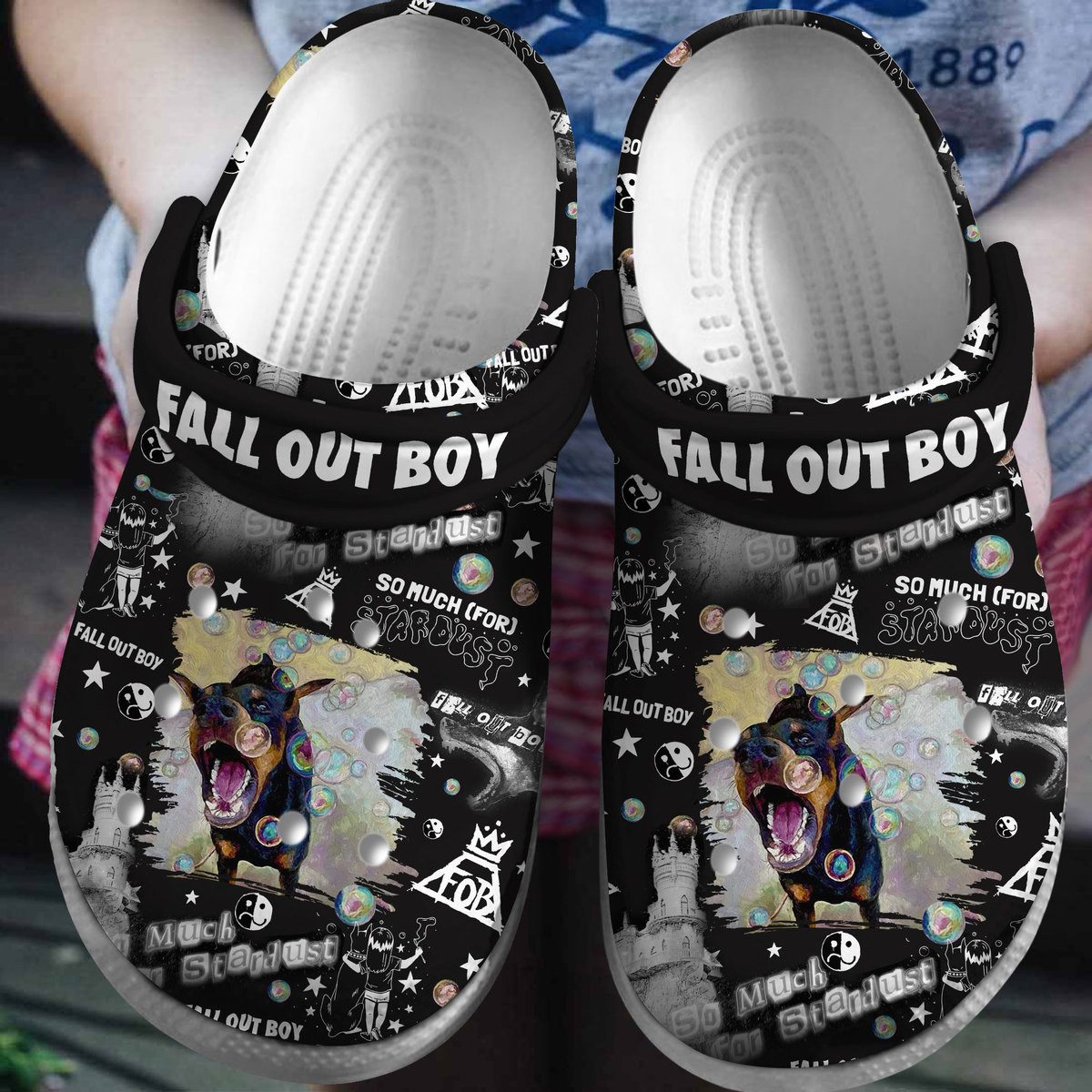 Fall Out Boy Music Crocs Crocband Clogs Shoes Comfortable For Men Women and Kids