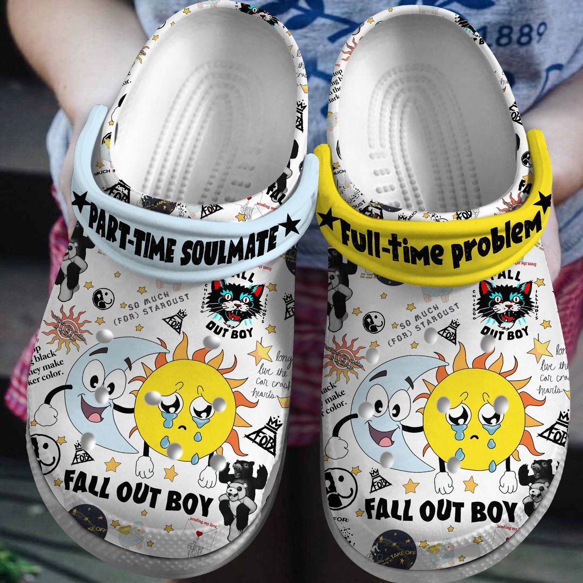 Fall Out Boy Music Crocs Crocband Clogs Shoes Comfortable For Men Women and Kids
