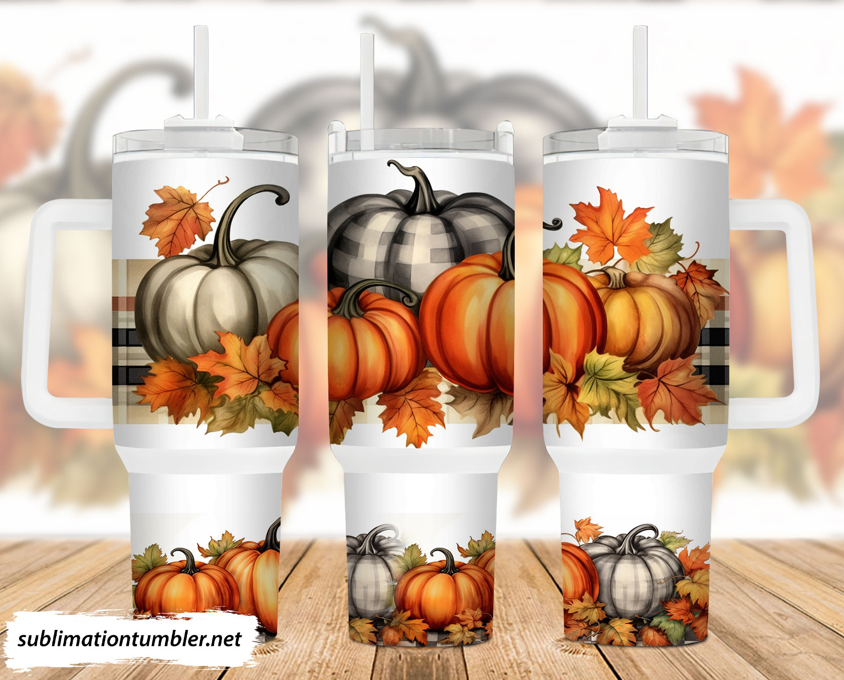 Fall Pumpkins Custom Stanley Cup 40 oz 30 oz Tumbler With HandleTVC2301902