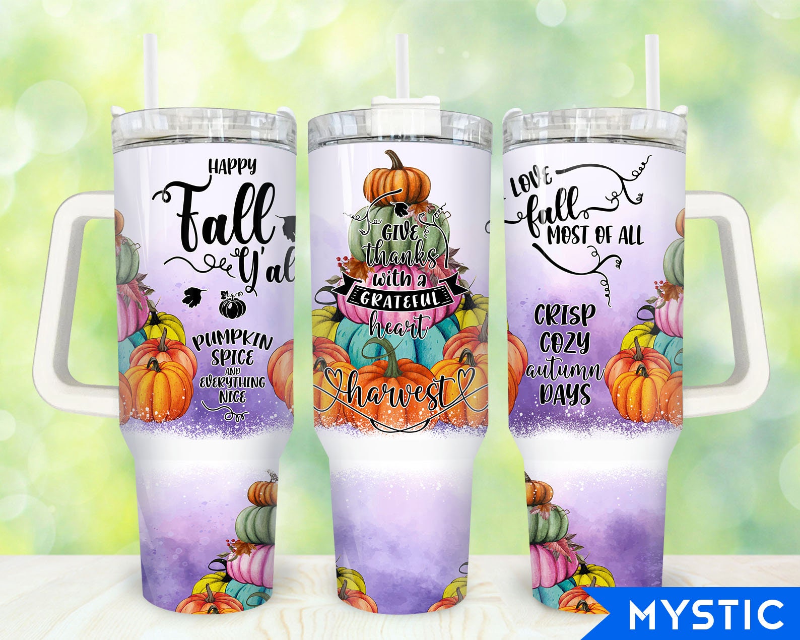 Fall Pumpkins Custom Stanley Cup 40 oz 30 oz Tumbler With HandleTVC2301917