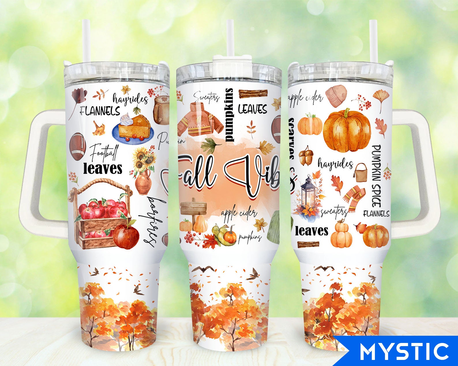 Fall Vibes Custom Stanley Cup 40 oz 30 oz Tumbler With HandleTVC2301915