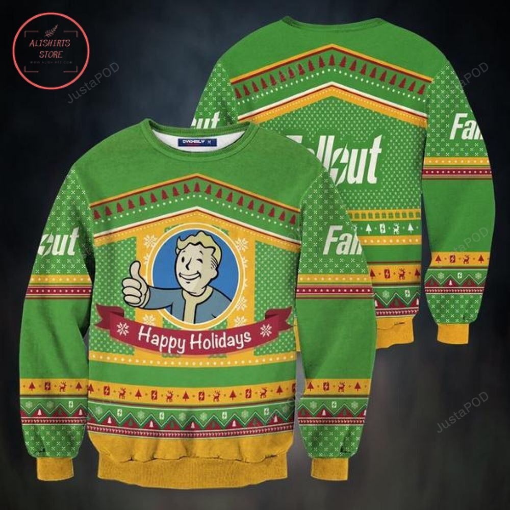 Fallout Christmas Unisex Ugly Christmas Sweater Adult 3D Funny Matching for family