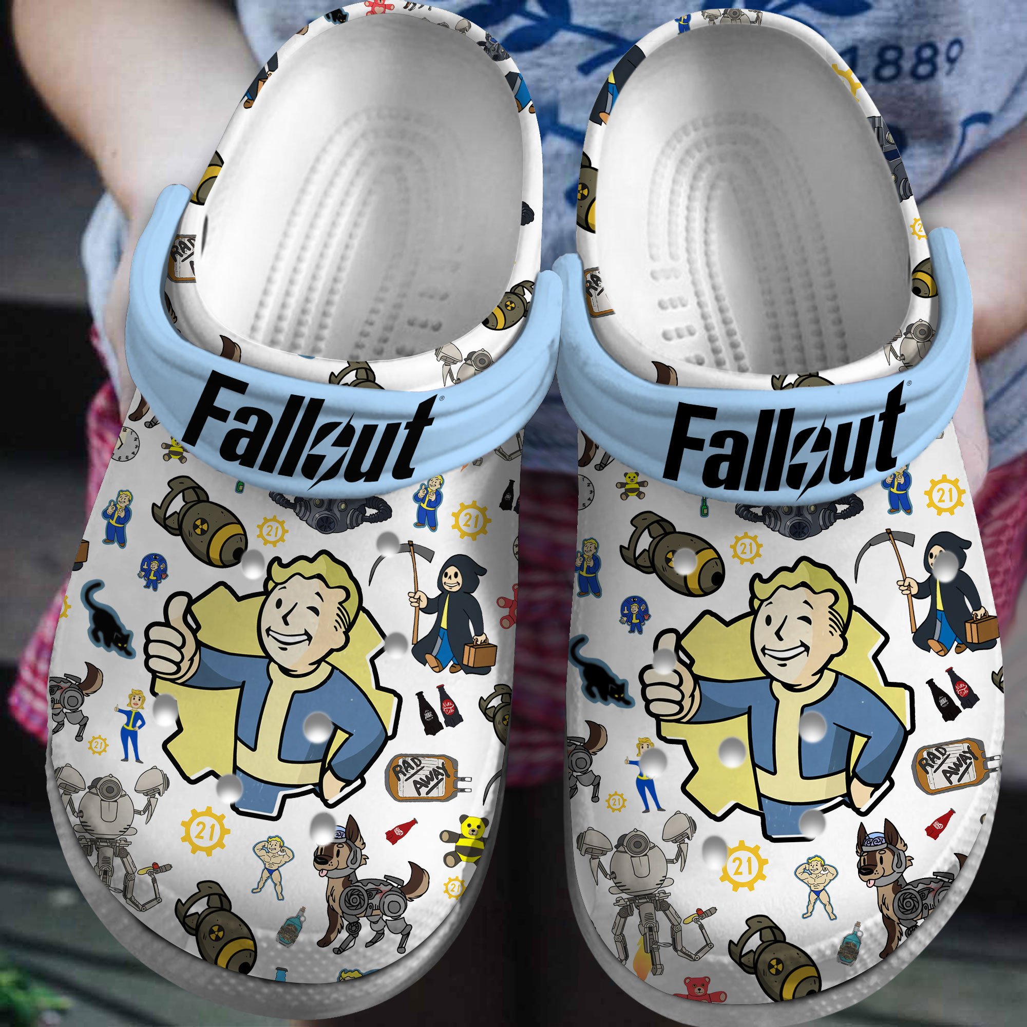 Fallout Game Crocs Crocband Clogs Shoes Comfortable For Men Women and Kids