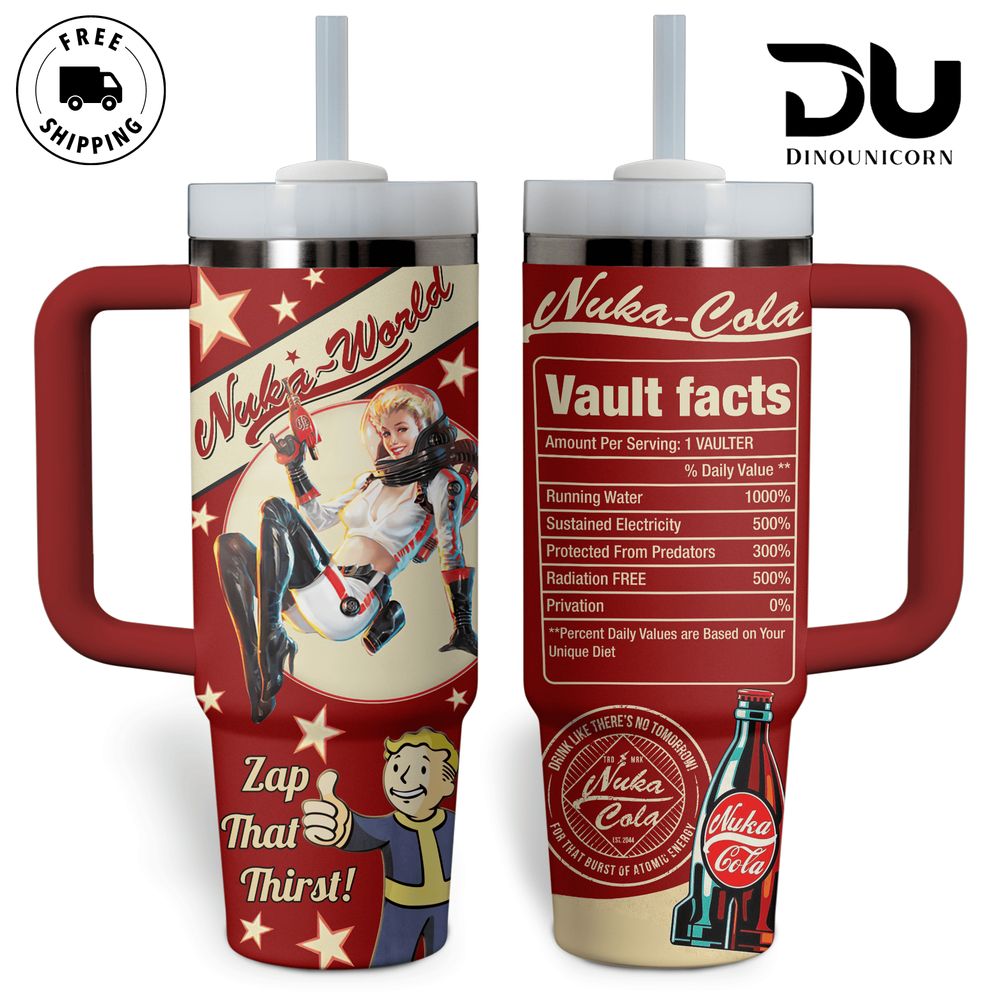 Fallout Nuka Cola Games Custom Stanley Cup 40 oz 30 oz Tumbler With HandleTVC2301710