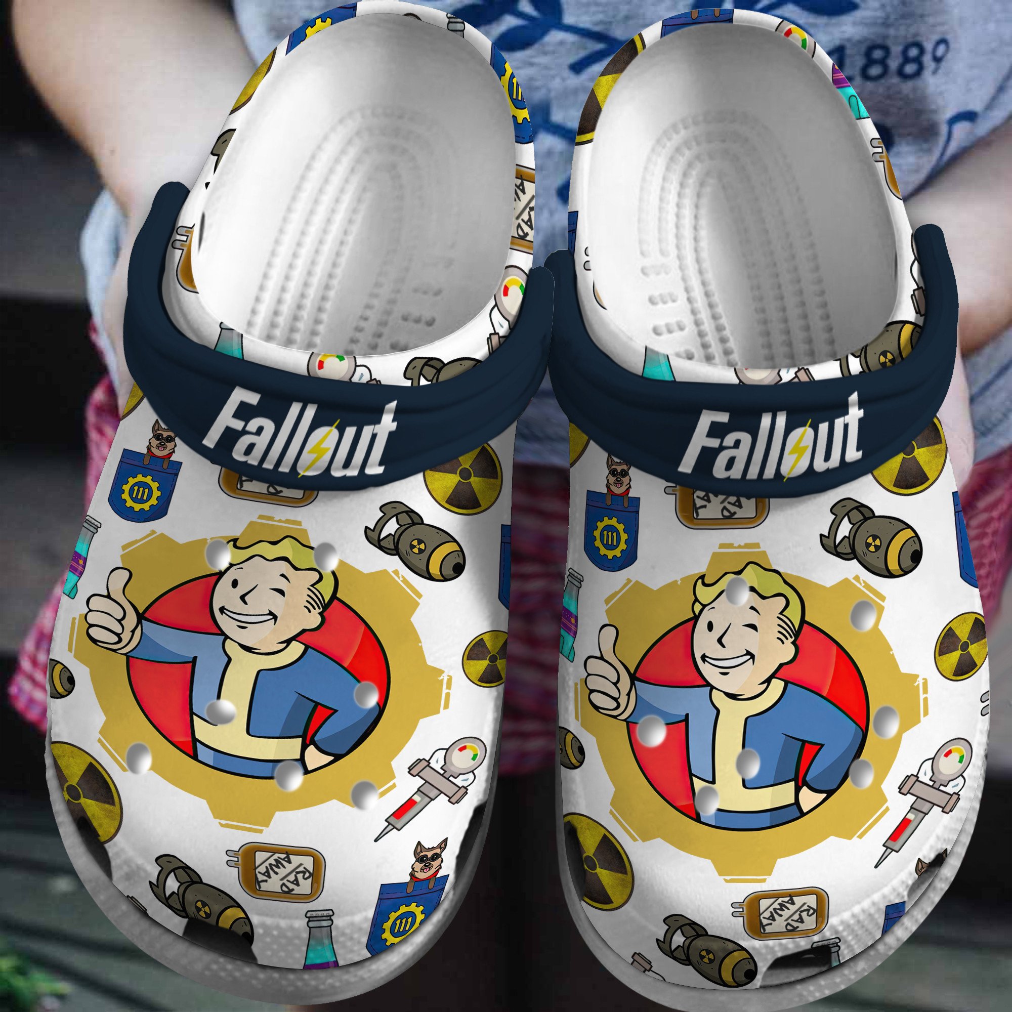 Fallout Shelter Game Crocs Crocband Clogs Shoes Comfortable For Men Women and Kids