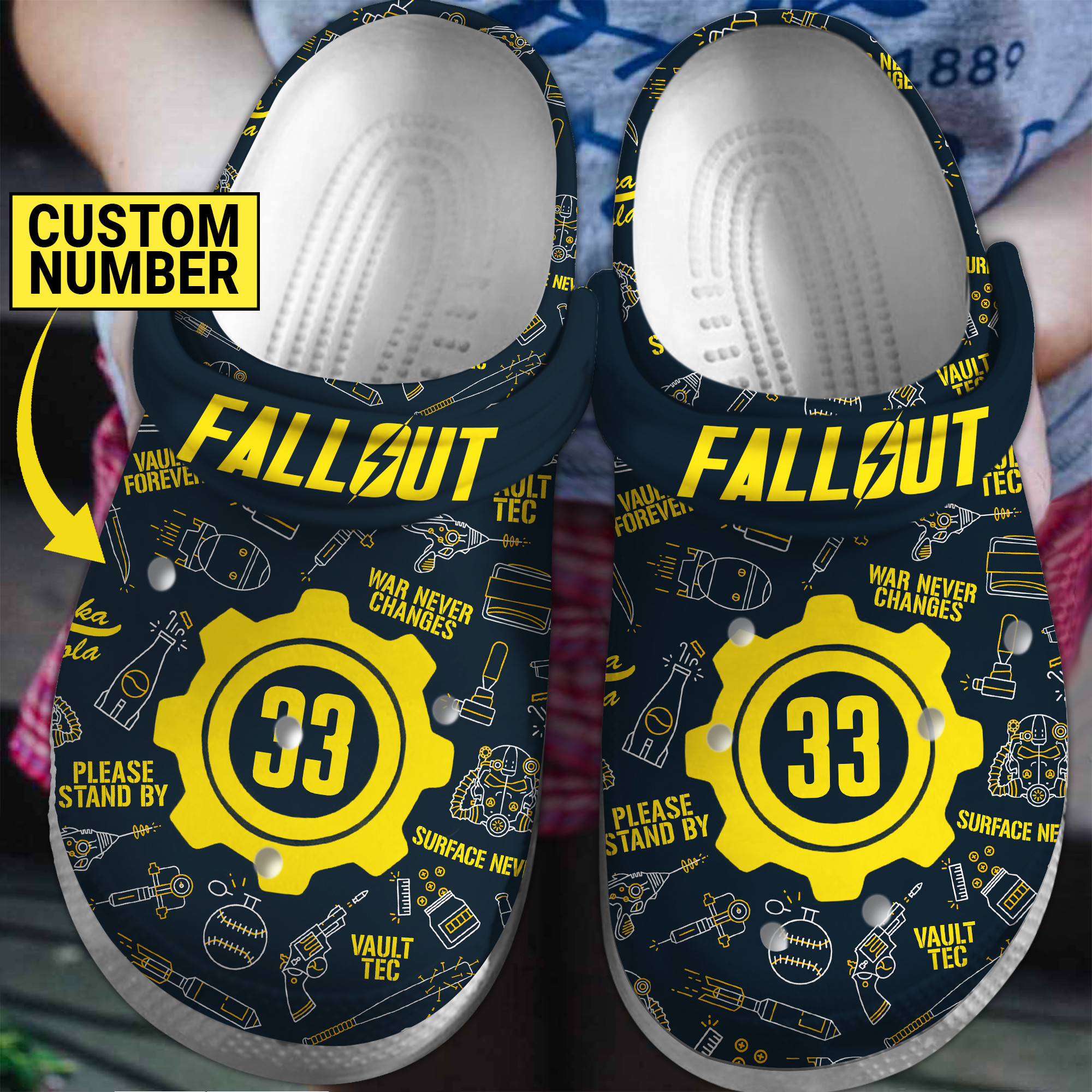 Fallout Shelter Game Crocs Crocband Clogs Shoes Comfortable For Men Women and Kids