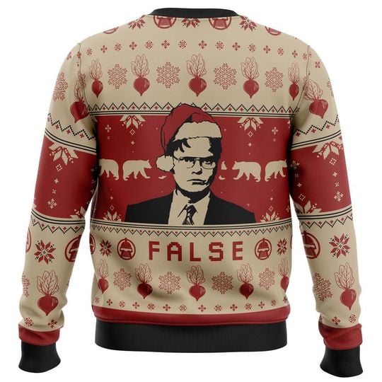 False The Office Ugly Christmas Sweater, Dw Schrute Shirt, Movie Xmas Shirt - Image 10