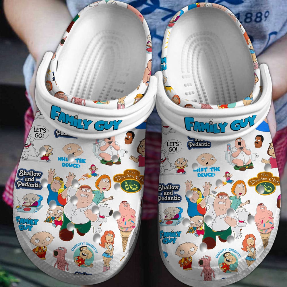 Family Guy Cartoon Crocs Crocband Clogs Shoes Comfortable For Men Women and Kids