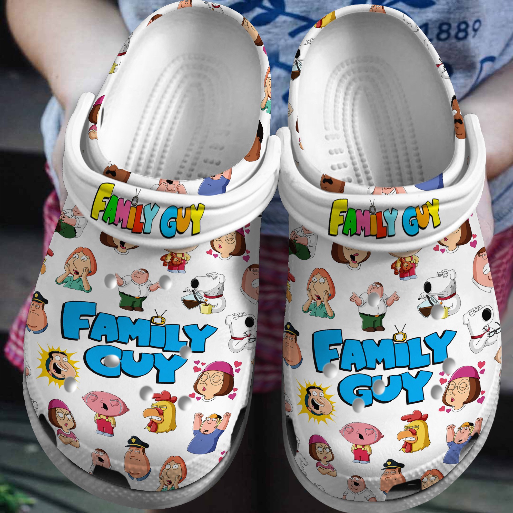 Family Guy TV Series Crocs Crocband Clogs Shoes Comfortable For Men Women and Kids