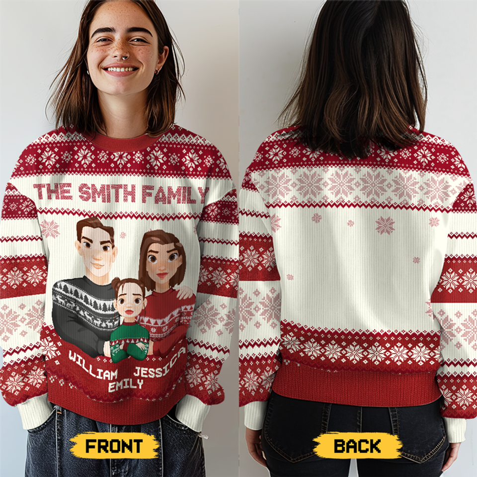 Family Is Everything - Personalized Ugly Sweatshirt Gift - Image 3