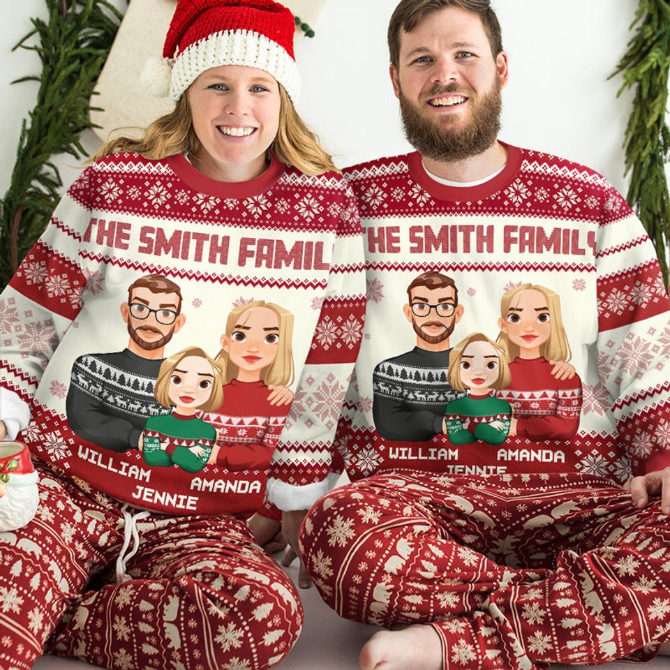 Family Is Everything - Personalized Ugly Sweatshirt Gift - Image 2