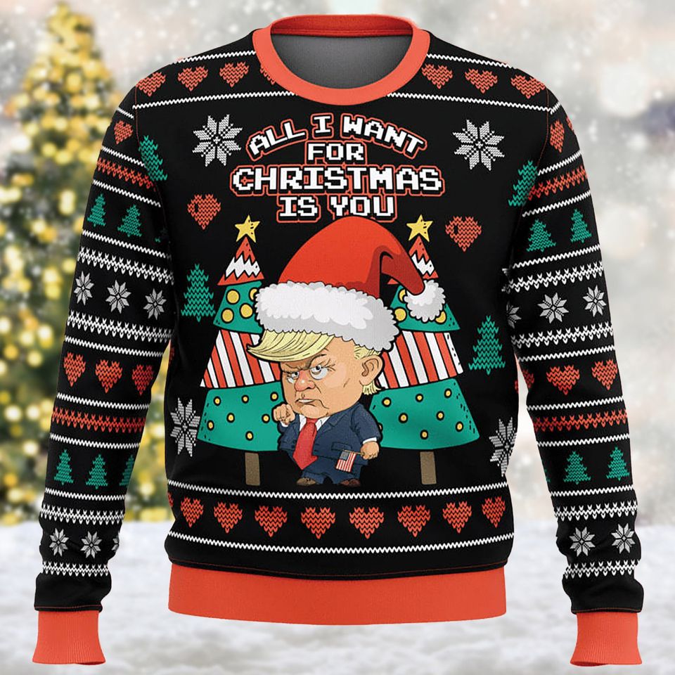 Famous President Quotes 3D All Over Printed T-shirt, Trump Meme Ugly Christmas Sweater