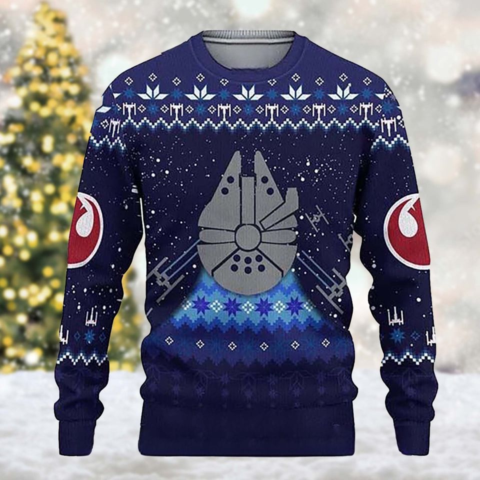 Famous Spacecaff 3D All Over Printed T-shirt, US Movie Ugly Christmas Sweater Fan Gift