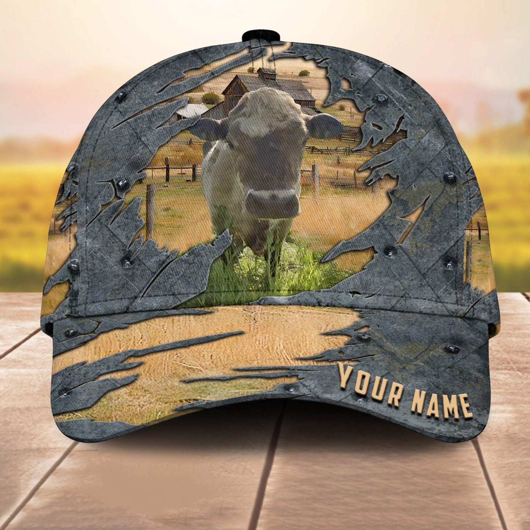 Farm Keune Customized Name 3D Cap 3D All Over Print Baseball Cap, Cap For Farm Lovers, Animal Cap, Leather Pattern Cap Trucker Hats Custom Hats Gifts For Men & Women