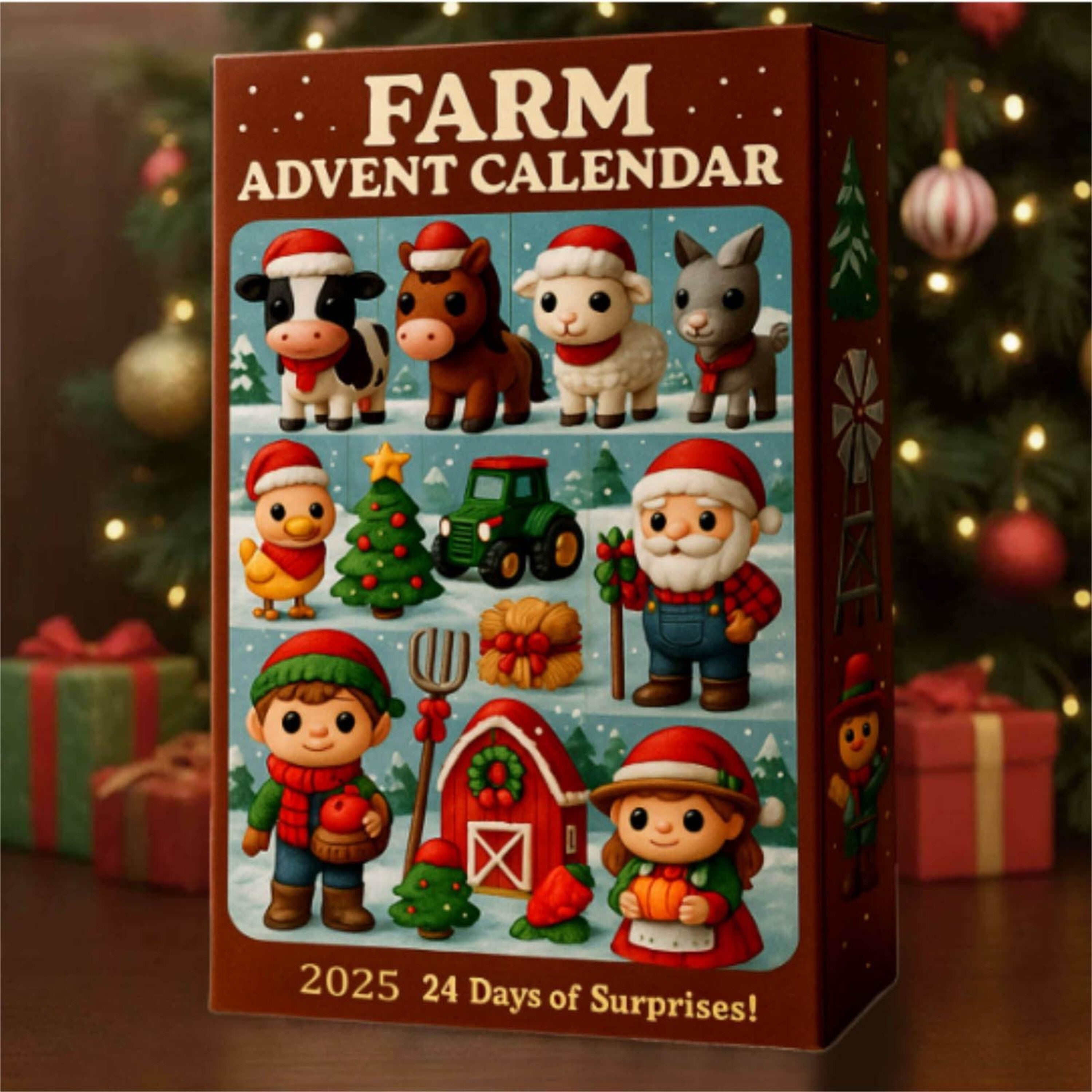 Farm Land Advent Calendar 2025, 24 Days Christmas Countdown with Mini Farm Animal Figurines, Fun Holiday Gift for Kids & Families Decor - Image 2