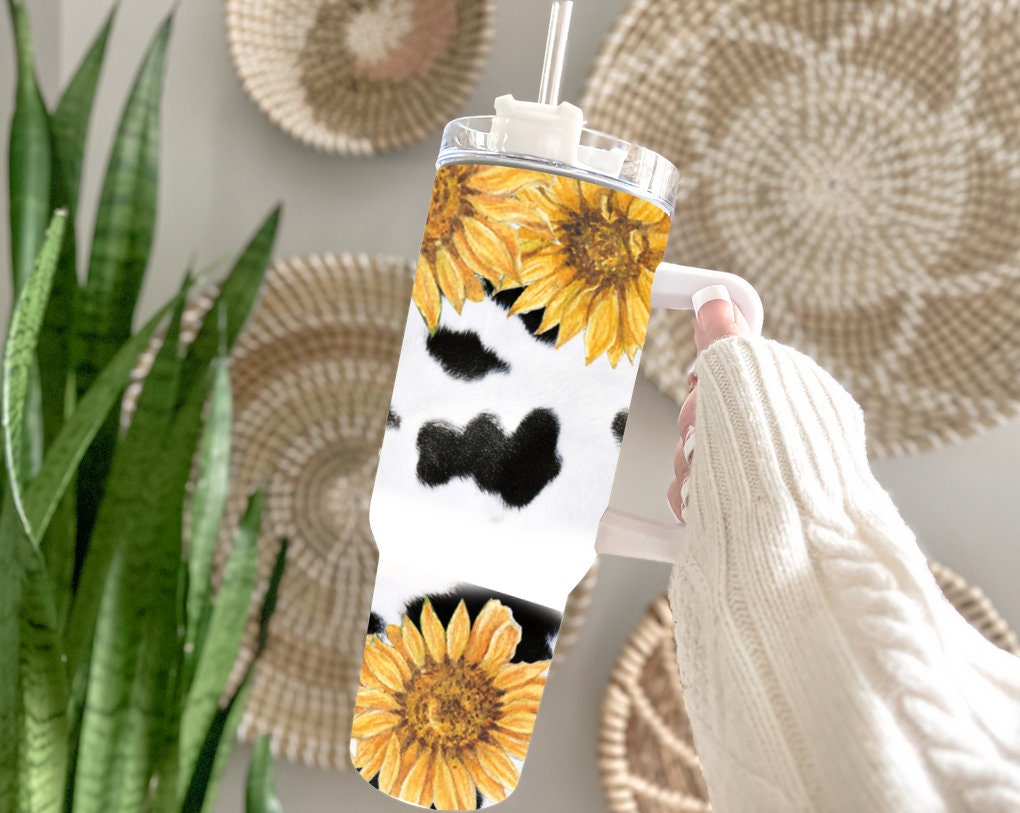 Farm Tractor Sunflower Custom Stanley Cup 40 oz 30 oz Tumbler With HandleTVC2301940 - Image 2