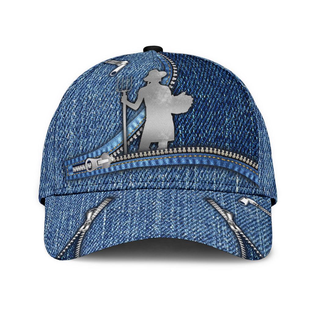 Farmer Classic Cap, Gift for Farmers, Cow Lovers, Chicken Lovers Trucker Hats Custom Hats Gifts For Men & Women