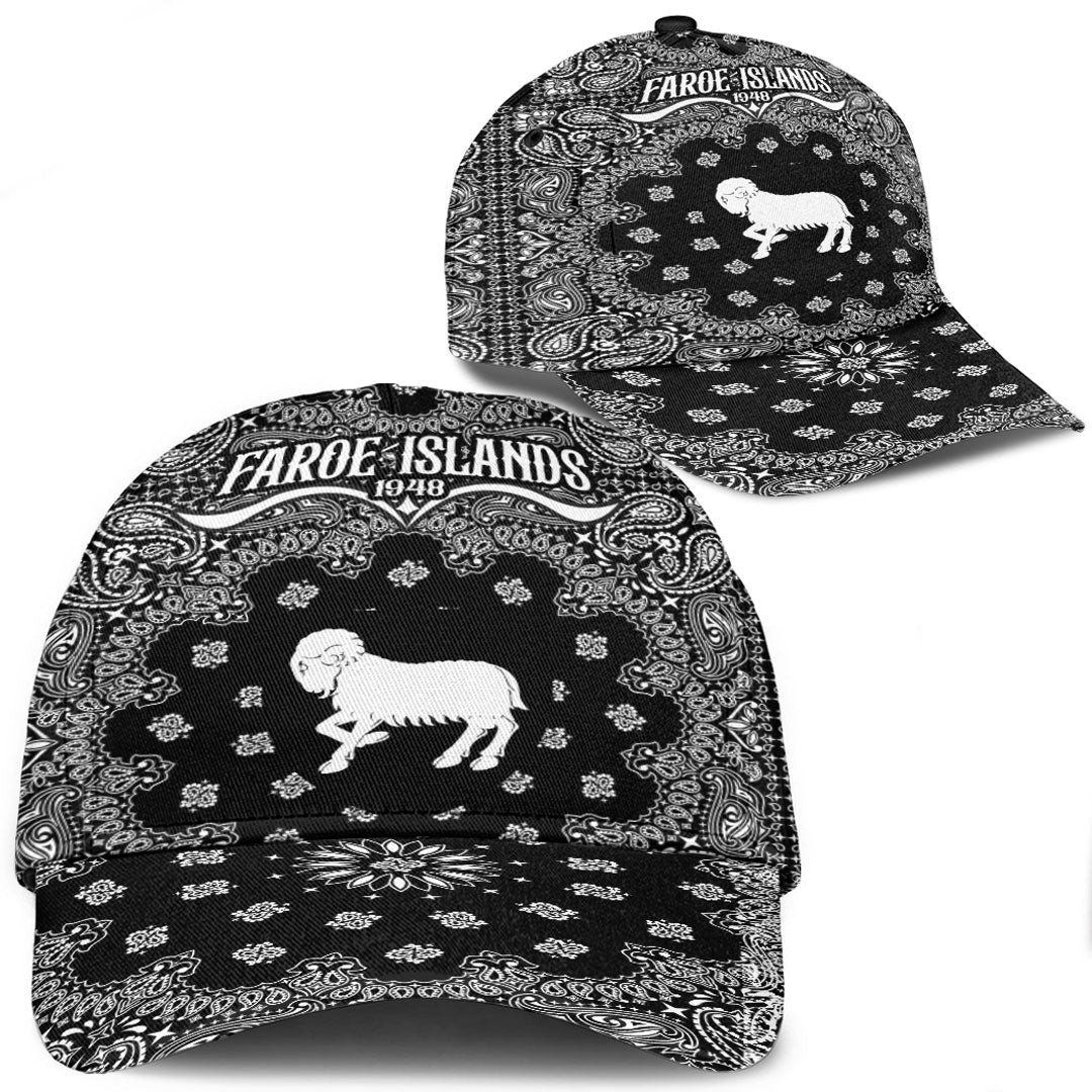 Faroe Islands Classic Cap Paisley Bandana Never Out of Date" Personalized Cap Trucker Hats Custom Hats Gifts For Men & Women"