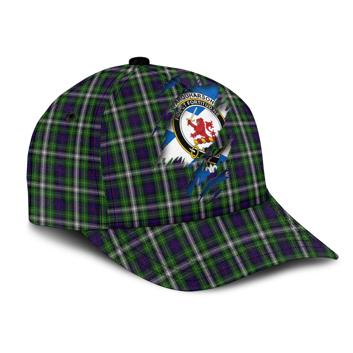 Farquharson Dress Tartan Plaid Cap, Family Crest In Me Style Tartan Baseball Cap TS23 Trucker Hats Custom Hats Gifts For Men & Women