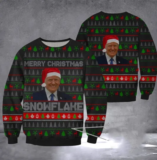 Fashion 2024 Trump President Ugly Sweater 3D Printed Funny Printed Pullover Top Christmas - Image 23