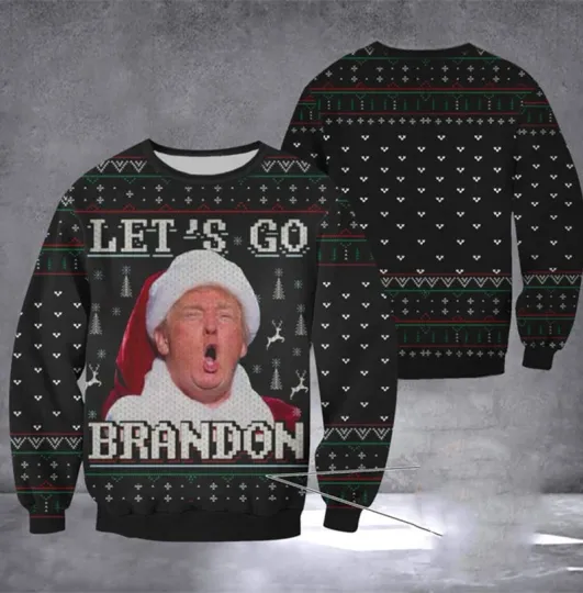 Fashion 2024 Trump President Ugly Sweater 3D Printed Funny Printed Pullover Top Christmas - Image 18