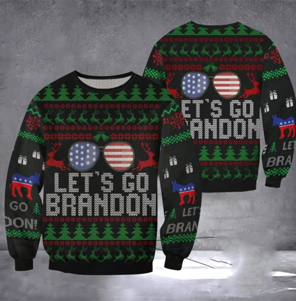 Fashion 2024 Trump President Ugly Sweater 3D Printed Funny Printed Pullover Top Christmas - Image 15