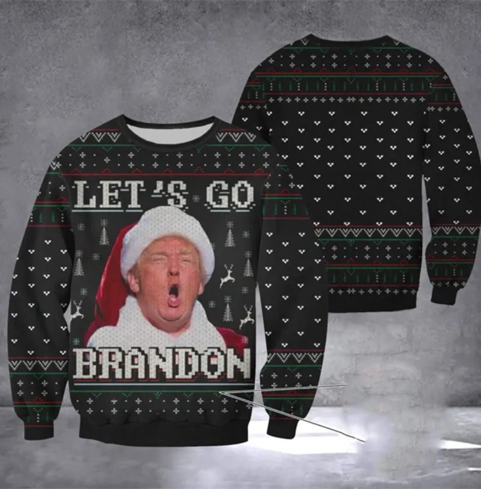 Fashion 2024 Trump President Ugly Sweater 3D Printed Funny Printed Pullover Top Christmas - Image 3