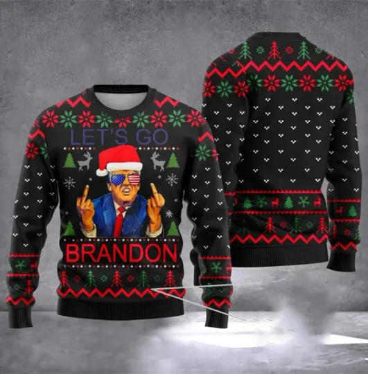 Fashion 2024 Trump President Ugly Sweater 3D Printed Funny Printed Pullover Top Christmas - Image 22