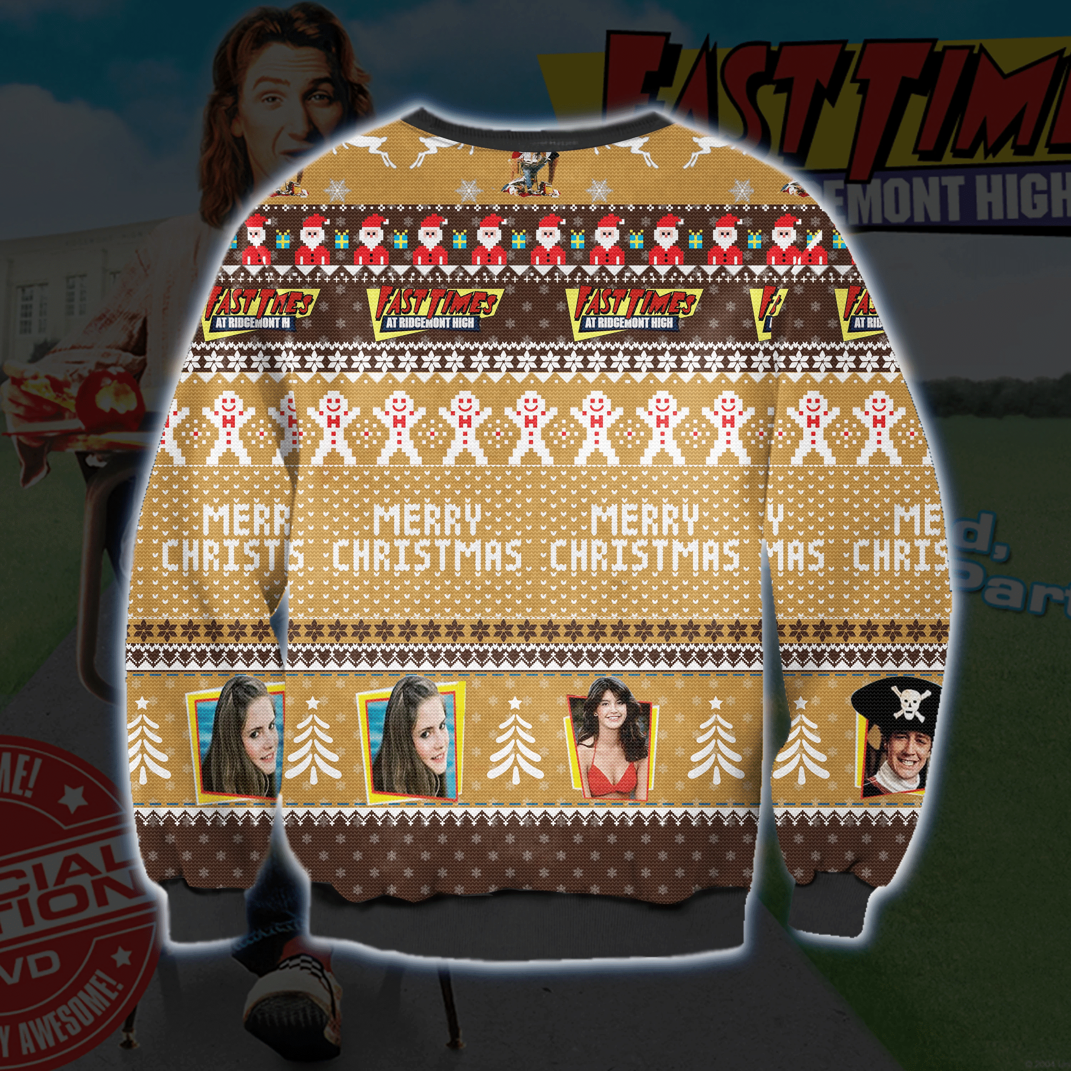 Fast Times At Ridgemont High Ugly Christmas Sweater Adult 3D Funny Matching for family - Image 2