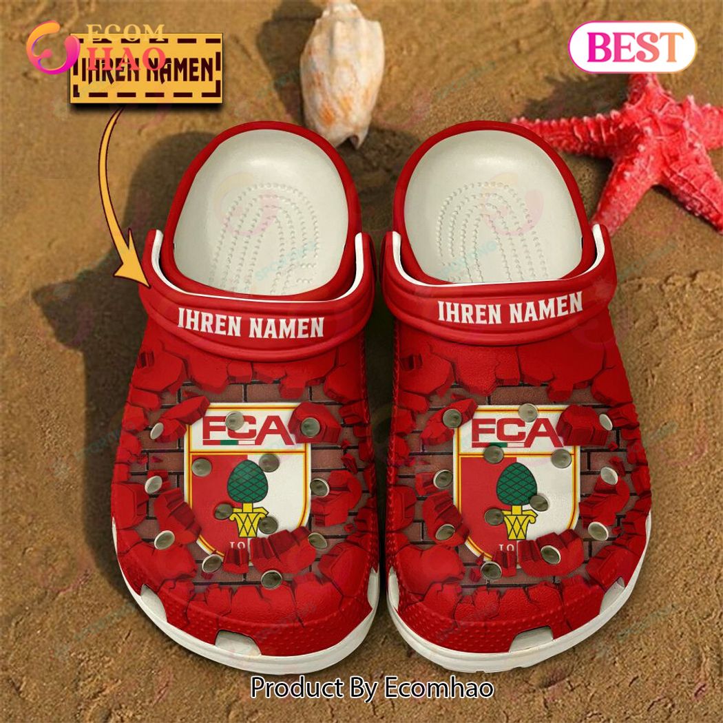 FC Augsburg Bundesliga Sport Crocs Crocband Clogs Shoes Comfortable For Men Women and Kids