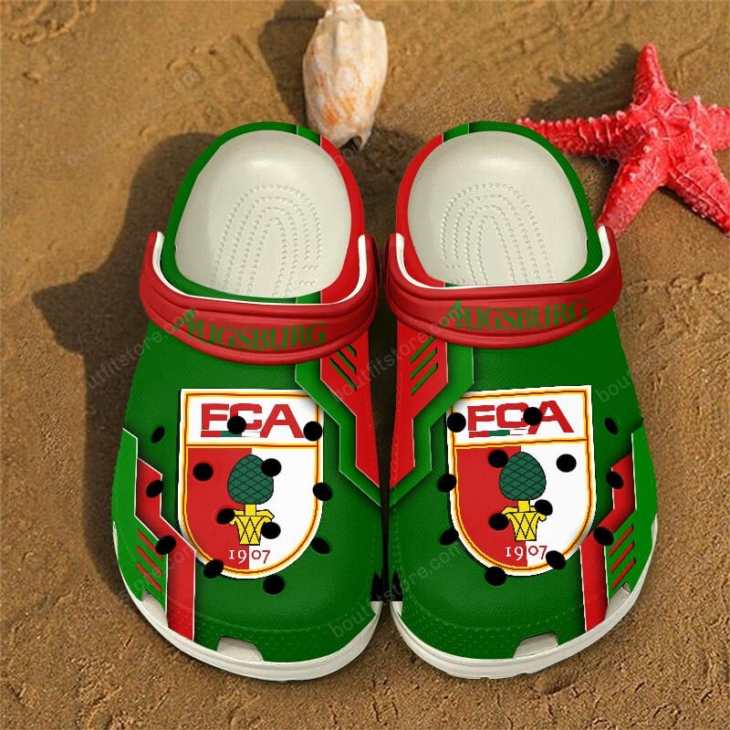 FC Augsburg Bundesliga Sport Crocs Crocband Clogs Shoes Comfortable For Men Women and Kids