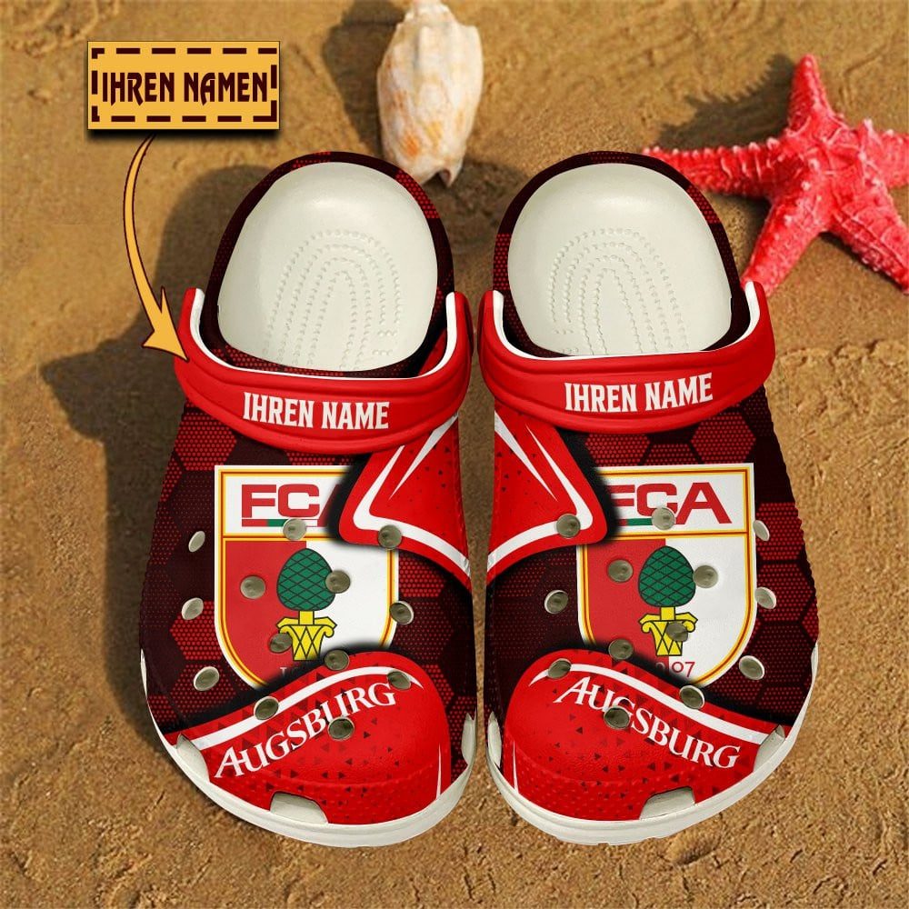 FC Augsburg Bundesliga Sport Crocs Crocband Clogs Shoes Comfortable For Men Women and Kids