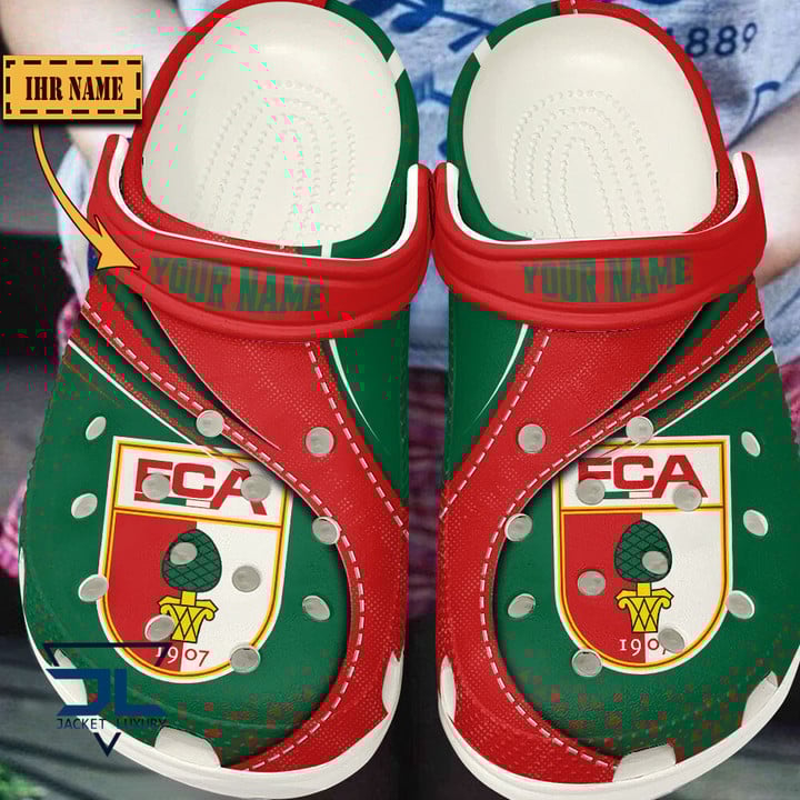 FC Augsburg Bundesliga Sport Crocs Crocband Clogs Shoes Comfortable For Men Women and Kids