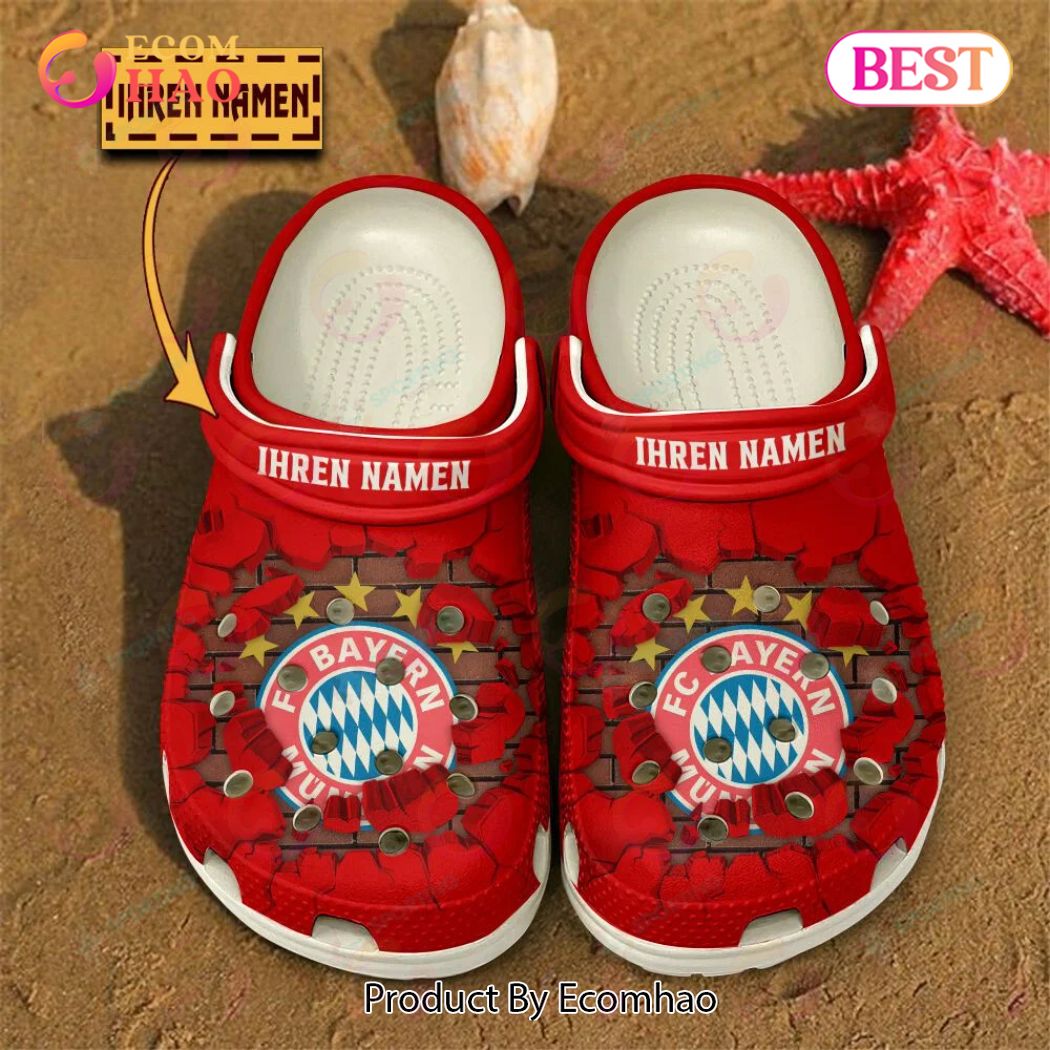 FC Bayern Munchen Bundesliga Sport Crocs Crocband Clogs Shoes Comfortable For Men Women and Kids