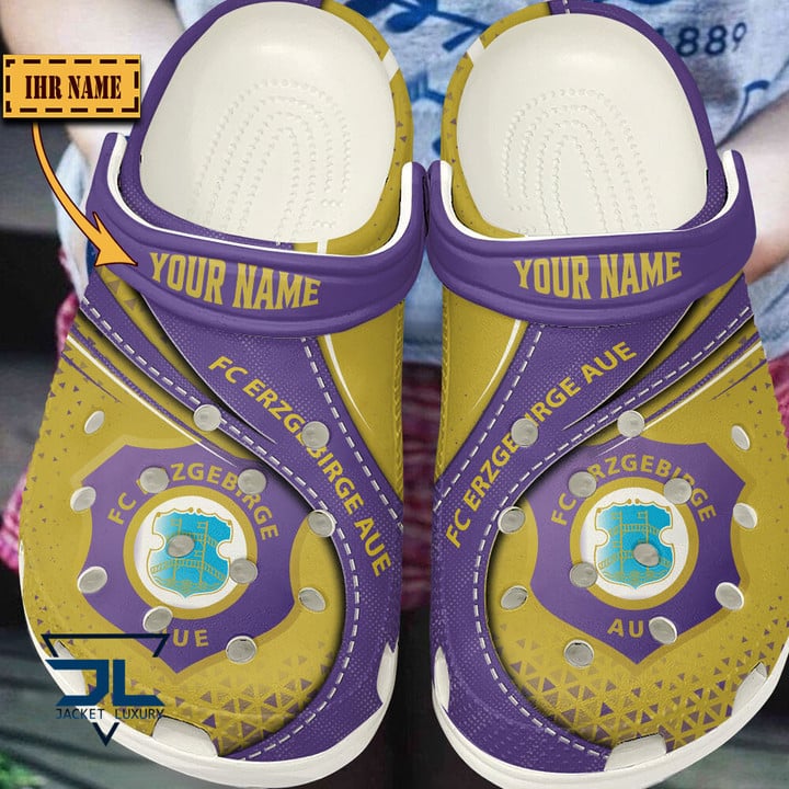 FC Erzgebirge Aue Liga Sport Crocs Crocband Clogs Shoes Comfortable For Men Women and Kids